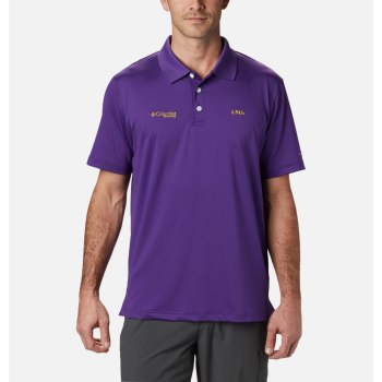 Columbia Collegiate Skiff Cast - LSU, Polo Morados Para Hombre | 597184-LZU